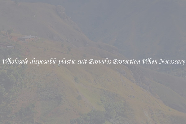 Wholesale disposable plastic suit Provides Protection When Necessary