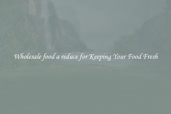 Wholesale food a reduce for Keeping Your Food Fresh