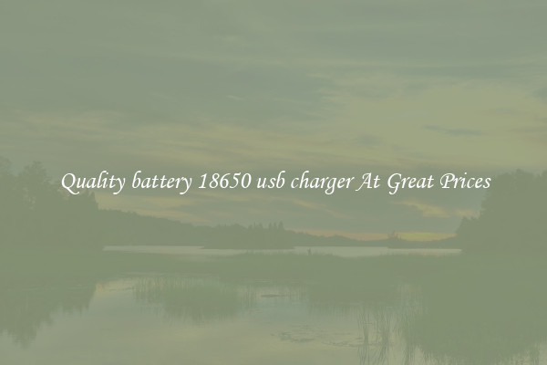 Quality battery 18650 usb charger At Great Prices