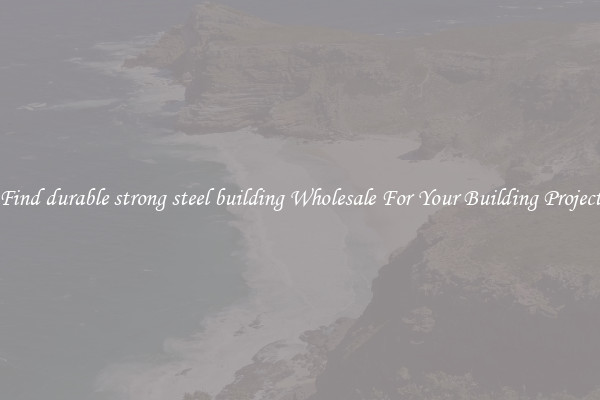 Find durable strong steel building Wholesale For Your Building Project