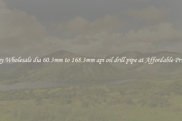 Buy Wholesale dia 60.3mm to 168.3mm api oil drill pipe at Affordable Prices