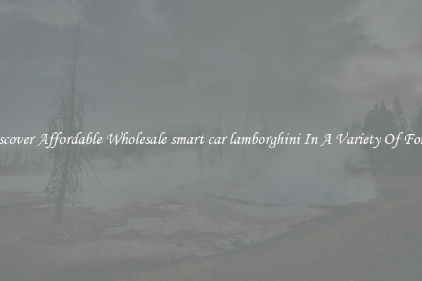 Discover Affordable Wholesale smart car lamborghini In A Variety Of Forms