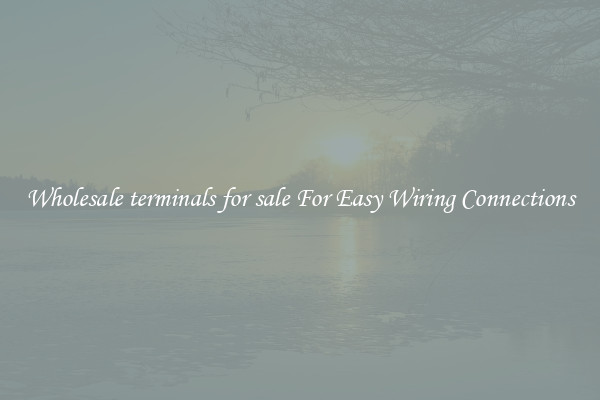 Wholesale terminals for sale For Easy Wiring Connections
