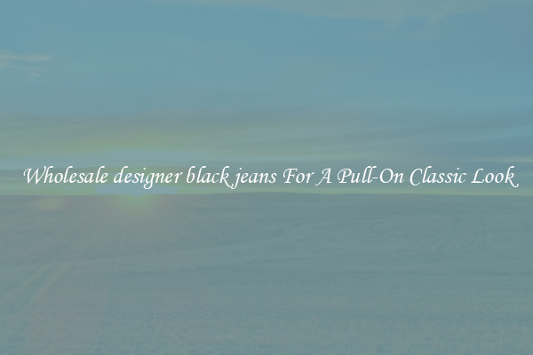 Wholesale designer black jeans For A Pull-On Classic Look