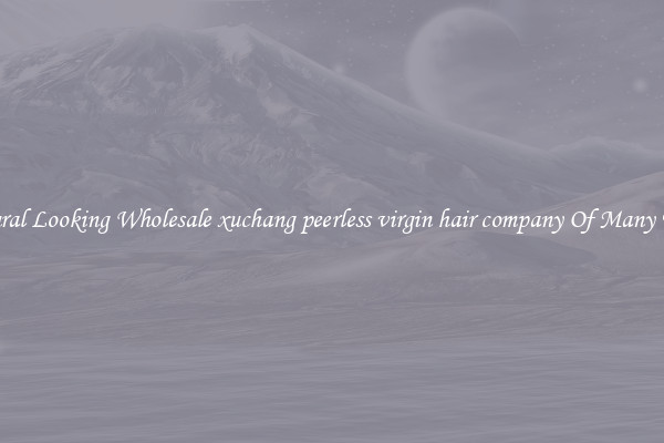 Natural Looking Wholesale xuchang peerless virgin hair company Of Many Types