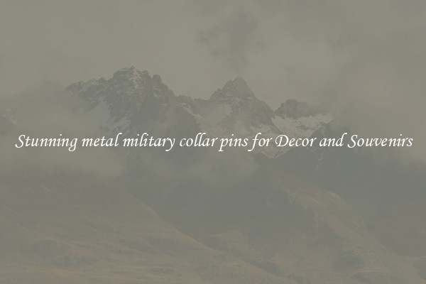 Stunning metal military collar pins for Decor and Souvenirs