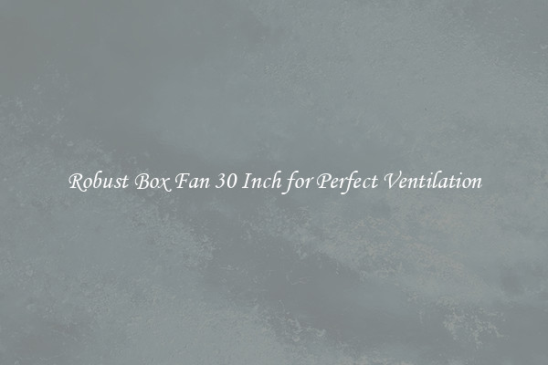 Robust Box Fan 30 Inch for Perfect Ventilation