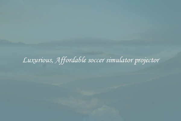 Luxurious, Affordable soccer simulator projector