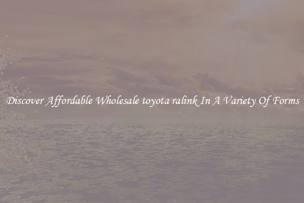 Discover Affordable Wholesale toyota ralink In A Variety Of Forms
